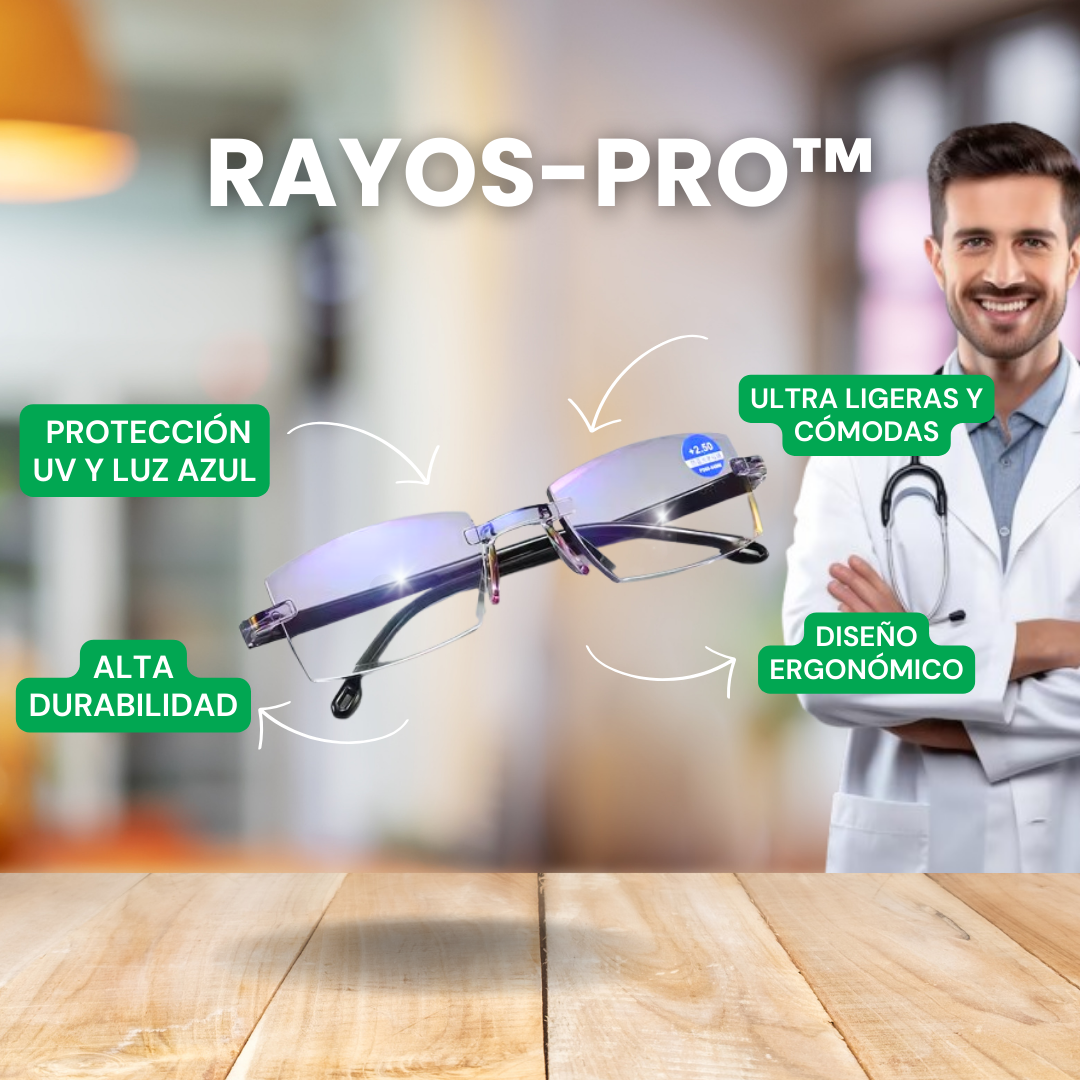 👓 Gafas Inteligentes Anti-Rayos - Vision™ + Estuche de Cuero + Limpiador de Lentes 500ml Gratis